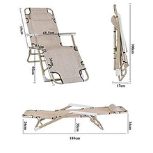 Generic Brands Zero gravityPatio Chairs Sedia da Salotto Pieghevole Sedia da Spiaggia Regolabile per Ufficio Sedia da Spiaggia Portatile per Uso Domestico Mezza sdraiata Ampliamento Multifunzionale