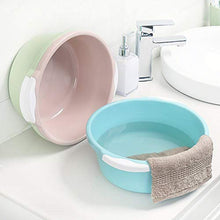 Erduo Lavabo per Uso Domestico Bacino di plastica Piccolo Piatto Tondo Spesso lavello lavabo lavabo lavabo lavabo Piccolo Bacino-Blu