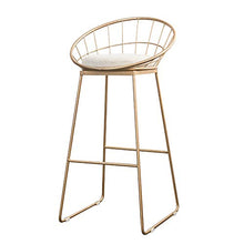 LIYIN-Sedie Sedia da Bar con Sgabello Alto Dorato, sgabelli da Bar per seggiolone per Colazione, Sedia da Pranzo Creativa per Cucina in Ferro battuto per la casa (Altezza Seduta: 65 cm / 75 cm)