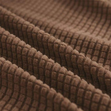 GYHH Copriseduta Divano Elasticizzato Copri Cuscini Divano,Tessuto A Quadri Jacquard Spandex?1/2/3/4 Posti Universale Super Morbido (Light Coffee,3 Seater)