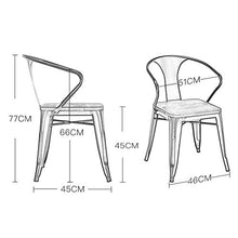 BDLYZ Yxsd - Sgabello da bar in metallo, stile retrò, per cucina, pub, sala da pranzo, sedia da pranzo, bancone in legno massiccio industriale, schienale di sicurezza (colore: bianco)