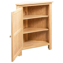 vidaXL Legno Massello di Rovere Armadietto ad Angolo Mobiletto Angolare Credenza Bassa Armadio Portaoggetti Mobili Arredo 59x36x80 cm