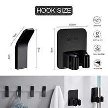 CVOZO Ganci per asciugamani senza foratura, 304 in acciaio inox, 3 ganci da parete e 1 porta scopa, ideale per bagno, bagno, cucina, ufficio, soggiorno, camera da letto