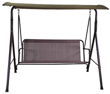 giordano shop Dondolo 3 Posti da Giardino 170x120x150 cm in Metallo Kentucky Marrone
