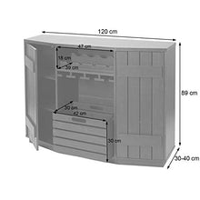 Portabottiglie Mobile per Vini HWC-F67 40x120x89cm Legno MDF Rovere Nero