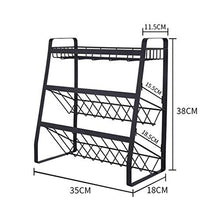 LYM &ripiano di stoccaggio Mensole della Cucina, Spice Rack a Parete Multifunzione Domestica scaffalatura a 3 Strati da Terra Scaffale di Finitura