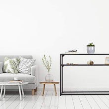 Relaxdays Tavolino da Soggiorno in Vetro, Trasparente, Struttura in Metallo, 4 Gambe, MDF, Nero, HxLxP: 70,5x110x30 cm