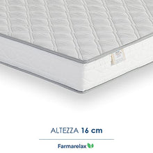 Farmarelax - Materasso singolo 80x160, Altezza 16 cm, Waterfoam, Made in Italy, Ortopedico, Indeformabile, Anallergico, Antibatterico, Antiacaro e Traspirante, Modello: Ecoroyal