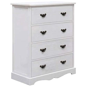 FAMIROSA Cassettiera Bianca 60x30x75 cm in Legno