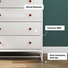 Cassettiera con 4 cassetti, moderna cassettiera laterale con ampio spazio di archiviazione, organizer funzionale con base in metallo per la casa, bianco puro