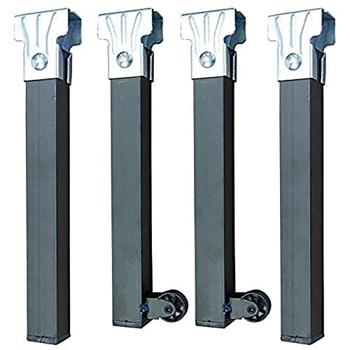 WOLFPACK LINEA PROFESIONAL Set 4 Gambe a Rete con Ruote 275 x 30 x 30 cm, Metallo, Neutro, 39x5x3 cm