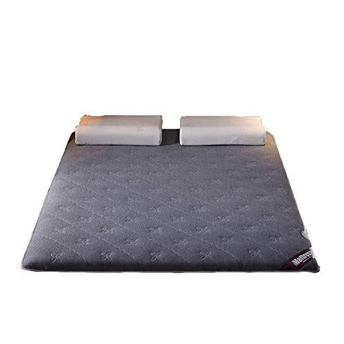 FDesign Mattress Topper Memory Foam, 6cm Addensare Mantieni Caldo Materasso Tatami Materasso futon Tradizionale Giapponese futon Confortevole, Student Dormitory,Gray,150 * 200cm