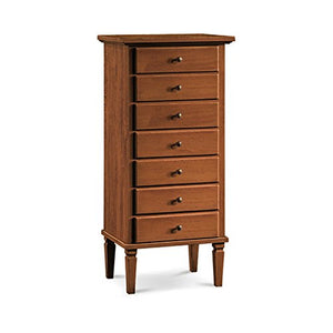 InHouse srls Cassettiera, Arte povera, in Legno massello e MDF con rifinitura in Noce Lucido - Mis. 49 x 38 x 107