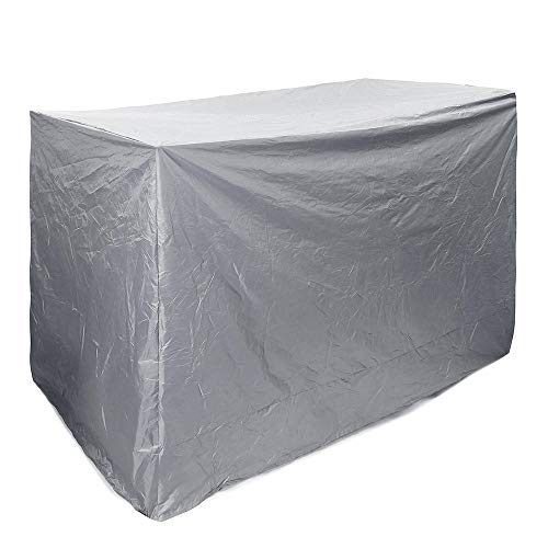DHTOMC Altalene a baldacchino Campeggio Esterno Impermeabile Heavy Duty Barbecue Seat Swing Copertura del Patio del Giardino 3 posti Amaca Protezione Grey per posti a Sedere all'aperto da Giardino