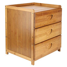 Comodino Bamboo Bedsideside Table Bedstand Bedroom Mobile Bedroom Organizer con 3 Cassetti