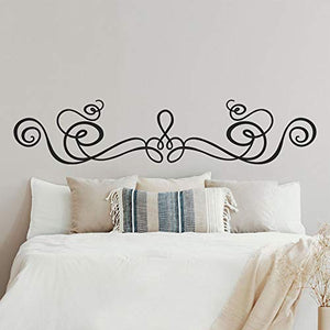 T-MK331 - Adesivi per testiera del letto, 30 x 140 cm, colore: Nero
