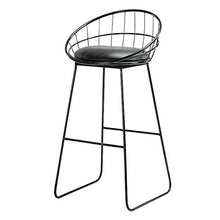 ZEH Dining Room Sedia, Armrest Sedia, Seggiolone, Seggiolone, Sgabello Sgabello Moderno Sgabello da Bar Colazione Cucina Casa Pub Sedie caffè Poggiapiedi in Metallo FACAI (Color : Schwarz)