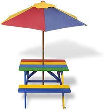 CASTOR Tavolo da Picnic all'aperto Tavolo da Picnic per Bambini e panche con ombrellone per Bambini Parasole all'aperto Parasole all'aperto Parasole all'aperto BBQ Party Table