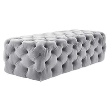 XZPENG Moretta Velluto Imbottito ottomano/Panca con Pulsante Profonda Trapunto, Legno Solido Telaio, Quadrato, Moderno |Contemporary Design (Color : Black)