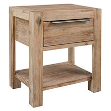 Festnight Comodino con Cassetto in Legno Massello d'Acacia 40x30x48 cm