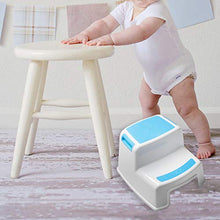 Senmubery Sgabello Un 2 Gradini per Bambini - Sgabello per Bambini, con Impugnatura Morbida Antiscivolo per Sicurezza Come WC da Bagno Vasino da Allenamento Vasino e Sgabello da Cucina Blu