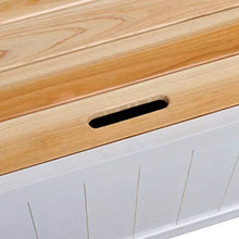 GOTOTOP Baule da Giardino Impermeabile,Cassapanca per Esterni,Panchina con i Braccioli Curvi, Lavorati a Mano, Legno massello di Abete, Compensato,126 x 42 x 75 cm