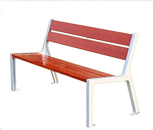 YZ-YUAN Panchina da Giardino Mobili da Esterno 3 posti terrazza panchina da Giardino panchina da Parco, Una panchina per Il Tempo Libero con Piedini in Alluminio pressofuso e doghe di Schienale in l