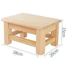 Sgabello Piccolo in Legno per Uso Domestico Panca in Legno massello Sgabello in Legno Sgabello Basso Sgabello Quadrato Multifunzionale Sgabello Quadrato Log Forte e Durevole