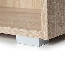 CASARIA Cassettiera Vela 2 Ante con Ripiani 115,5x60x30cm Credenze Comò Armadietto Ufficio Mobiletto