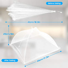 Set di 4 coperture pieghevoli per cibo, per frutta, picnic, feste ecc. (44 x 44 x 30 cm, bianco)