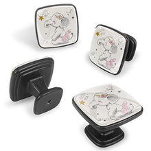 Elephant ballerina cartoon Pomelli per Porta Set di 4 Pomelli per Mobili Manopole per Cassetti Cucina Armadio Vetro
