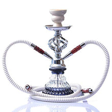 Tabacco Narghile, Narghilè Portatile di Piccole Dimensioni con Narghilè Portatile con Doppi Tubi in Ceramica Sapori di Tabacco Ciotola Tenaglie di Carbone Accessori Chicha Narguile