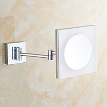 WM 8.5Inch LED Specchio Trucco, Rotazione 360° Specchio Quadrato, Montaggio A Parete Specchio Con Luci Bagno Finitura Rame Specchio-10.24