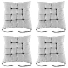 eewopjkj - Set di 4 cuscini quadrati per sedia da pranzo, con cinghie da 40 x 40 cm, per interni ed esterni, giardino, ufficio, soggiorno, colore: grigio