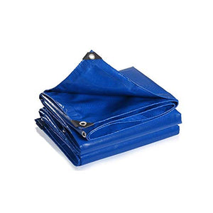 MTYLX Telo Multiuso per Esterni, Telo Impermeabile Blu in Pvc Spesso 0,45 Mm per Copertura Impermeabile per Terreno da Campeio 520G / M²,3X3M,3X3M