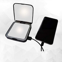 DC Wesley LED Nero Pieghevole ABS Nero 3500mAh Ricarica USB Ricarica Specchio/Carica Tesoro