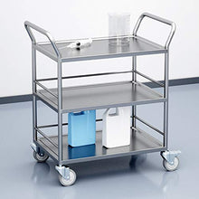 Carrello Silenzioso A Tre Strati, Carrelli per Chirurgia Ospedaliera, Carrello per Cure Infermieristiche, Carrello Scorrevole in Acciaio Inossidabile con Freni, Veicolo per Attrezzature Mediche