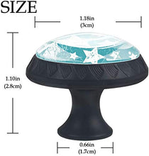 Retro stelle bianche verdi Pomelli per Porta Set di 4 Pomelli per Mobili Manopole per Cassetti Cucina Armadio Vetro