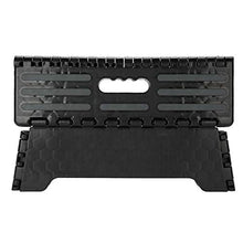 Filfeel Sgabello Pieghevole con Alzata, scaletta Portatile per armadi da Cucina per Bagno in Gravidanza per Anziani (38 x 21,5 x 13/14,9 x 8,5 x 5,1 Pollici) - Nero