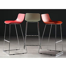 XIAOQIAO Sgabelli da Bar, sgabelli Alti 76 cm ad Altezza Fissa, Materiali in PP rispettosi dell'ambiente e Gambe durevoli in Metallo Massiccio, Scelta di più Colori