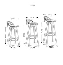 ZEH Sedia da Pranzo, Sedia a bracciolo, seggiolone, Sgabello Moderno Stile Bar Sgabello da Pranzo sedie da Pranzo Girevole poggiapiedi Cucina contatore k FACAI (Color : Blau, Size : 78Cm)