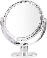 LBWARMB Trucco Specchio con luci Specchio da Toilette, Toilette Trucco Specchio con 1x / 7X, 6 360 ° Girevole ingrandimento Specchio, Specchio del Bagno con Il Cristallo-Come Stile