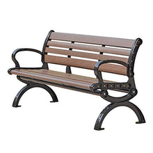 LXLH Panca da Giardino Panchina da Giardino da 59 Pollici Panchina da Giardino per terrazza Panchina per Il Tempo Libero da Cortile, Panca in Legno di plastica in Alluminio pressofuso a 3 posti,