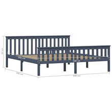 SKM Giroletto Grigio in Legno Massello di Pino 180x200 cm (27.55kg)