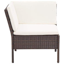 vidaXL Set Divani da Giardino 6 pz con Cuscini Elegante Robusto Sofa Modulare e Tavolino Salotto Arredi per Esterni in Polyrattan Marrone