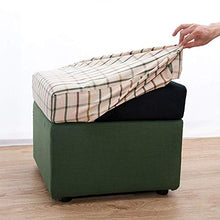 Sgabello con struttura a strisce, Divano in tessuto Sedile smontabile Panca alta Sedia in spugna elastica Ottoman portatile 50 * 50 * 42cm / 80 * 50 * 42cm Camera da letto Soggiorno disponibile, Rosso