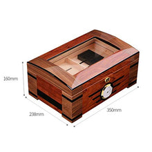 Cigar Humidor, Legno di Cedro Cigar Humidor Idratante Legno Solido Sigillata Scatola di Sigari con Igrometro E Umidificatore (270 * 228 * 115Mm)