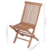 vidaXL 4X Legno di Teak Sedie da Giardino Pieghevoli Seggiole Sgabelli Esterno