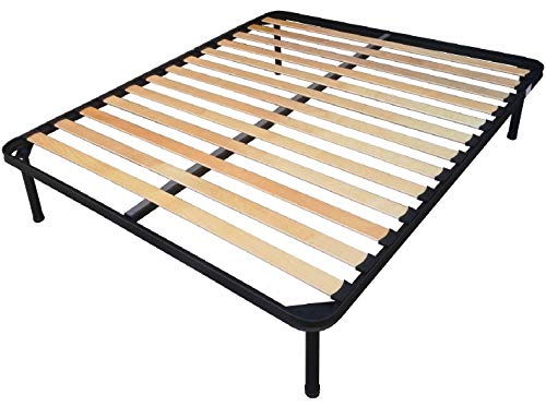 DOLCI SOGNI Rete Matrimoniale 160x190, Massima Stabilità, Doghe Letto Matrimoniale, 4 Piedi Avvitabili, Struttura Letto Matrimoniale 160x190 Interamente in Ferro, 100% Made in Italy