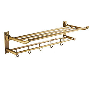 NHLBD Mensola da Bagno, mensola portaoggetti - Supporto Doccia Mensola Mensola Rust Bagagli Mensola for Il Bagno Attrezzature partizione portasciugamani Gancio da Bagno (Dimensioni: 500x250x150mm)